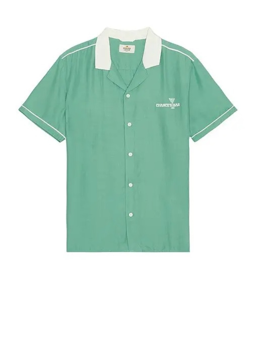 Marine Layer Mint Green Archive Bowling shirt Chance’s Bar Graphic size L